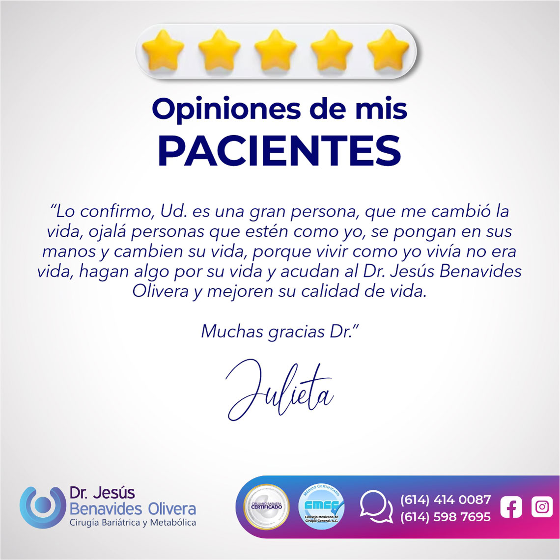 DR. JESUS BENAVIDES OLIVERA CIRUJANO BARIATRA